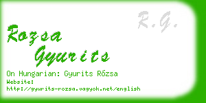 rozsa gyurits business card
